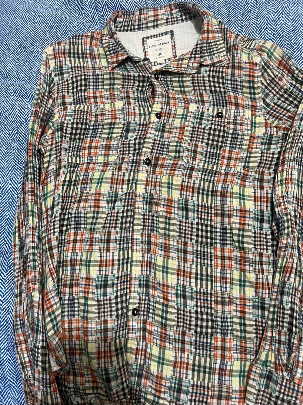 Splendid Men’s Multicolor Plaid Button-Up Shirt